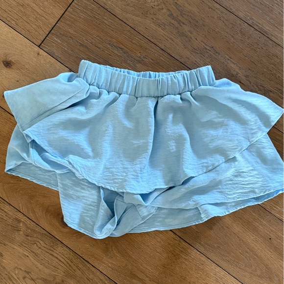 Altar'd State Pants - Altar'd State Baby Blue Ruffle Layered Skort